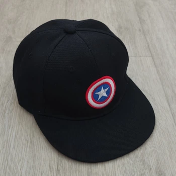 Кепка детская снепбек (Snapback) Капитан Америка Черный 50-54р (2221)