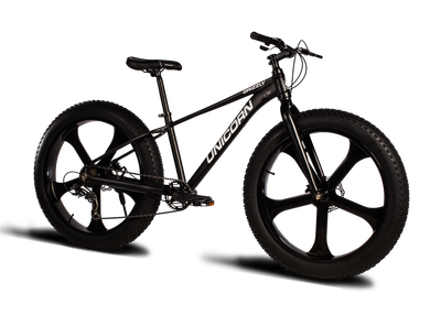 Горный алюминиевый велосипед на литых дисках Unicorn BV Grizzly Fat-Bike 26″ Рама 17 Чёрный
