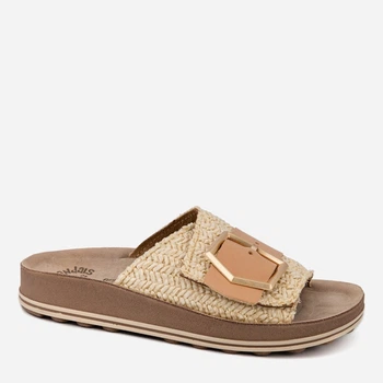 Klapki damskie skórzane Fantasy Sandals Korina S335 37 Beżowe (5207200165699)