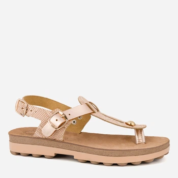 Sandały damskie skórzane Fantasy Sandals Marlena S9005 39 Rosegold Lizard (5207200149781)