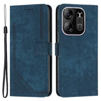 Чехол-книжка Deexe Lines Series для Tecno Spark Go 2023 (BF7) - Sapphire