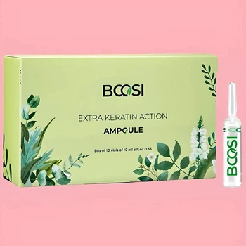 Ампулы для восстановления волос Kleral System Bcosi Extra Keratin Action Ampoules, с кератином, для восстановления и укрепления поврежденных волос, 10х10 мл