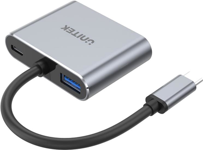 USB-хаб Unitek uHUB Q4 Lite 4-in-1 USB-C Hub with MST Dual Display and PD 100W (D1049A)