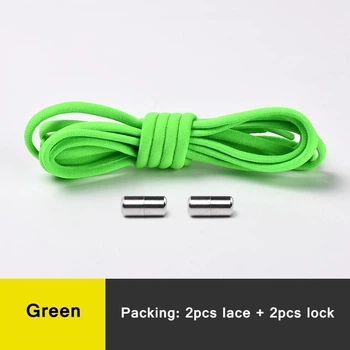 Шнурки для обуви FASTLACES T10 эластичные без завязывания зеленый (Green)
