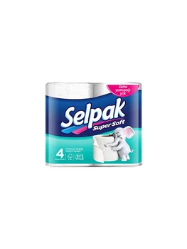 Туалетная бумага Selpak трехслойная белая 4 рулона (8690530204492)