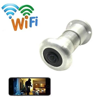 Видеоглазок wifi c датчиком движения, подсветкой и записью HQCam 405B, 2 Мп, серебристый (eg-100603)