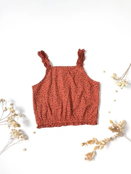Майка-топ H&M 158 см терракотовый артикул Л725