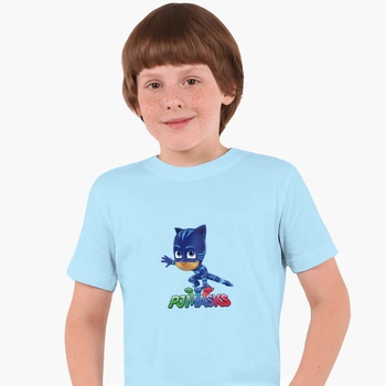 Детская футболка Герои в масках (PJ Masks) (25186-1614) 134-140 см Хлопок Голубой
