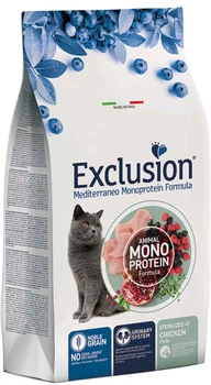 Полнорационный сухой корм Exclusion Cat Sterilized +7 Chicken с курицей для стерилизованных кошек от 7 лет 1.5 кг (8011259003843)