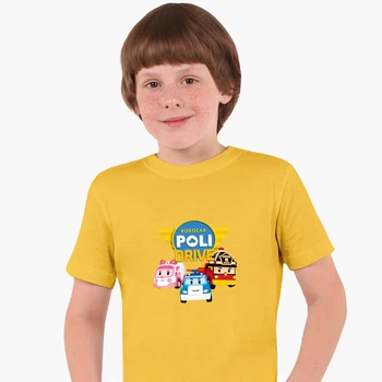 Детская футболка Робокар Поли (Robocar Poli) (25186-1617) 122-128 см Хлопок Желтый