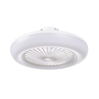 Біла люстра вентилятор WBL-74/36W*2 WH