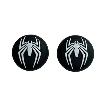 Силиконовые накладки на стики Spider-Man для Sony DualShock PS4 / DualSense PS5 (Черные, 2шт.) [376412091]