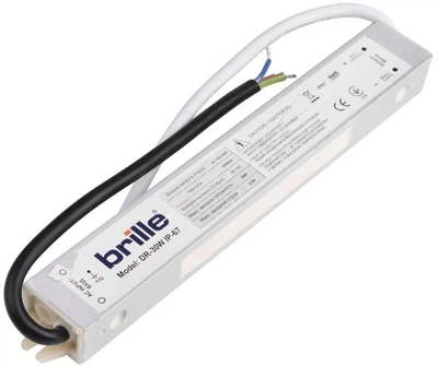 LED драйвер Brille DR-30W IP-67 AC 170-250V DC 12V (109159)