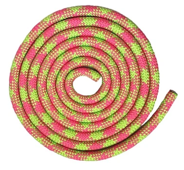 Скакалка для художественной гимнастики 3 м розово-салатовый T 168