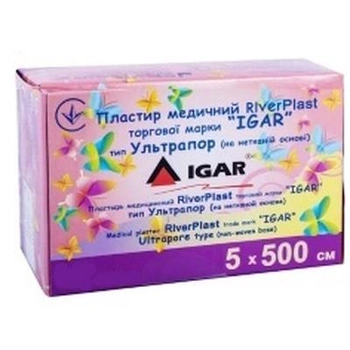 Пластир медичний IGAR (в котушці, на нетканій основі) 5 см * 5 м