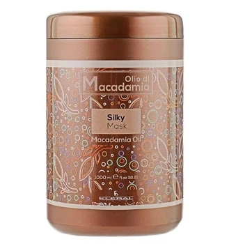 Маска для гладкости и шелковистости волос Kleral System Olio Di Macadamia Silky с маслом макадамии 1000 мл для интенсивного питания и блеска