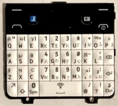 Клавиатура для телефона (для кнопочного телефона) для телефона Nokia 210 Asha Белый