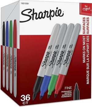 Маркеры перманентные Sharpie Permanent Markers, Fine Point 36 шт. (‎‎1921559)