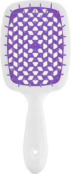 Щетка для волос Janeke Superbrush белая с фиолетовым