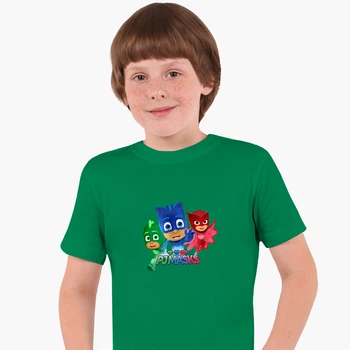Детская футболка Герои в масках (PJ Masks) (25186-1611) 158-164 см Хлопок Зеленый