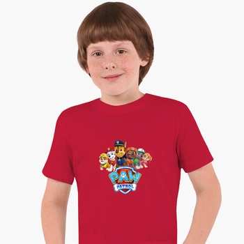 Дитяча футболка Щенячий патруль (PAW Patrol) (25186-1607) 134-140 см Бавовна Червоний