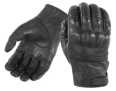 Тактичні шкіряні рукавички Damascus ALL-LEATHER GLOVES W/ KNUCKLE ARMOR ATX96 Medium, Чорний