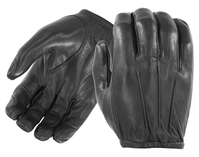 Кожанные форменные перчатки Damascus Dyna-Thin - Unlined leather w/ short cuff D20P Medium, Чорний