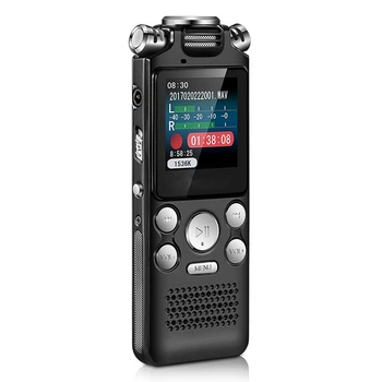 Цифровой диктофон с таймером Sttwunake V59 stereo 8 Gb, черный (100088)