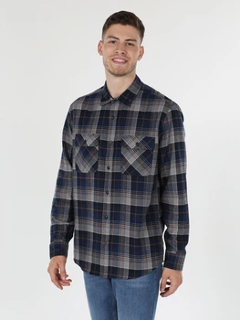 Сорочка бавовняна чоловіча Colin's CL1061024INV M Indigo (8683197416070)