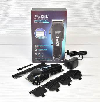 Профессиональная машинка для стрижки волос и бороды WERHL - 8579. Аккумуляторный триммер.