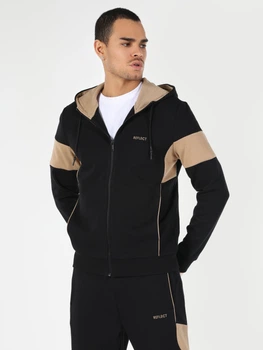 Толстовка на молнии мужская Colin`s CL1063392BLK M Черная с принтом (8683197658517)