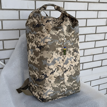 Сумка дорожная тактическая, туристический рюкзак 65 л Пиксель MELGO влагозащитный вещевой мешок