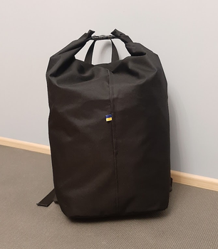Сумка дорожня тактична, туристичний рюкзак 65 л Чорний MELGO вологозахисний речовий мішок