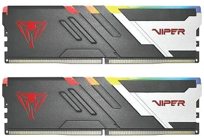 Pamięć RAM Patriot DDR5-6000 32768MB PC5-48000 (zestaw 2x16384) Viper Venom RGB czarny (PVVR532G600C36K)