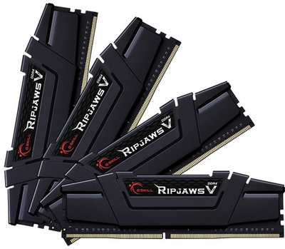 Pamięć RAM G.Skill DDR4-3200 65536MB PC4-25600 (zestaw 4x16384) Ripjaws V Black (F4-3200C16Q-64GVK)