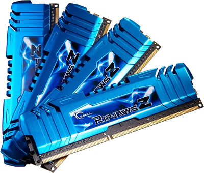 Pamięć RAM G.Skill DDR3-2400 32768MB PC3-19200 (zestaw 4x8192) RipjawsZ Blue (F3-2400C11Q-32GZM)