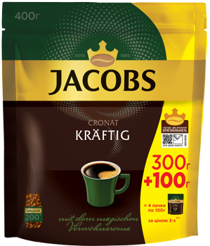 Кофе растворимый Jacobs Cronat Kraftig 400 г (8711000683088)