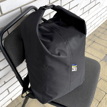 Баул-рюкзак влагозащитный тактический, вещевой мешок на 25 литров Melgo чёрный
