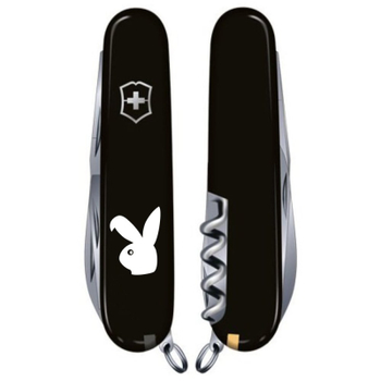 Нож VictoRinox Spartan Zodiac Black "Бойовий Кролик" (1.3603.3_Z2020u)