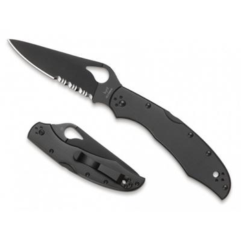 Ніж Spyderco Byrd Cara Cara 2 Black, напівсерейтор (BY03BKPS2)