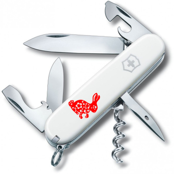 Ніж Victorinox Spartan Zodiac White "Бенгальський Кролик" Red (1.3603.7_Z2061u)