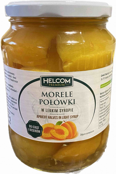 Абрикос половинки HELCOM PREMIUM MORELE POLÓWKI W LEKKIM SYROPIE 646 гр