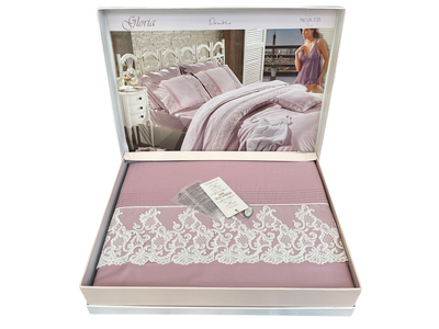 Комплект постельного белья Maison D'or Gloria Dark Lilac сатин 220-200 см сиреневый