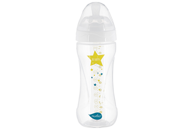 Дитяча пляшечка Nuvita 6051 Mimic Collection 330мл 4+ Антиколікова біла