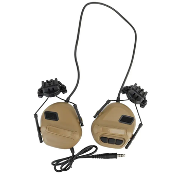 Навушники тактичні активні з мікрофоном Wosport HD-11-OD тан 1 пара