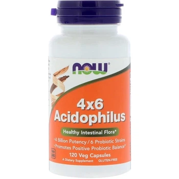 Пробиотики NOW Foods (4x6 Acidophilus) 4 млрд КОЕ 120 капсул NOW02922
