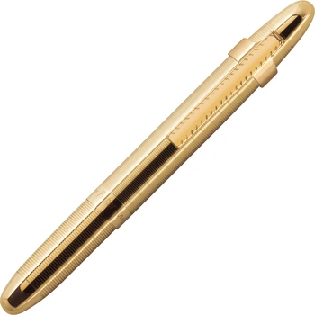 Шариковая ручка Fisher Space Pen Bullet Золотая с клипсой / Стержень 1.1 мм Черный (747609843071)