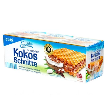 Вафлі "кокос" Excelsior Schnitte Kokos 250 г
