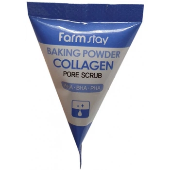 Скраб для лица в пирамидках с коллагеном Farmstay Baking Powder Collagen Pore Scrub 7 г.