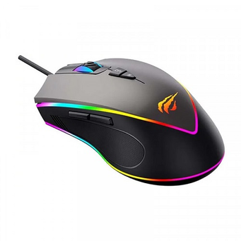 Мышка Havit HV-MS1017 игровая проволочная 6400dpi 6кн RGB USB черная